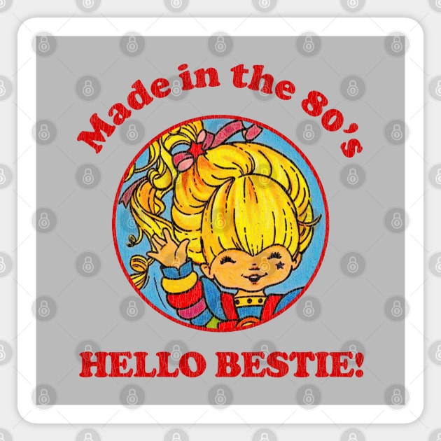 Hello Bestie! Rainbow Brite Distressed Sticker by Tangan Pengharapan